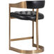 Beaumont 35.25 inch Antique Brass / Cantina Black Counter Stool